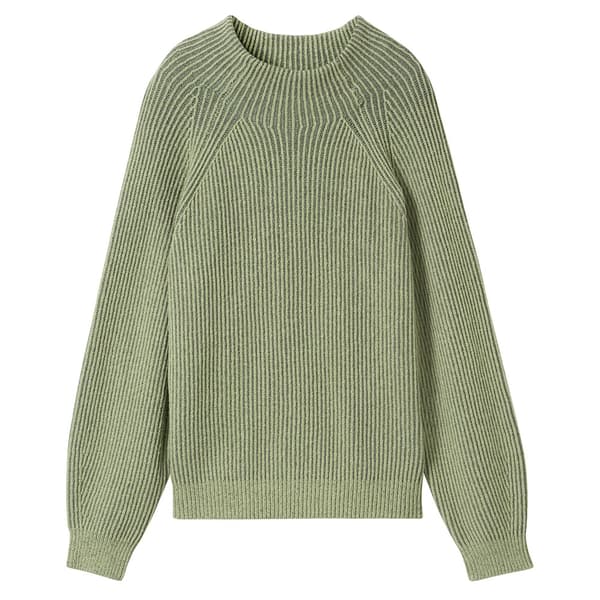 Tom Tailor Knit Plated Rib Trøje Grøn 2XL Kvinde