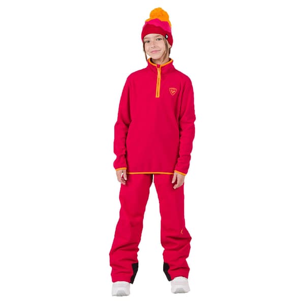 Rossignol Strawpile Fleece Med Halv Dragkedja Röd 14 Years