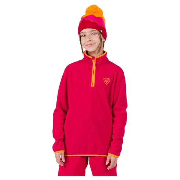 Rossignol Strawpile Fleece Med Halv Dragkedja Röd 14 Years