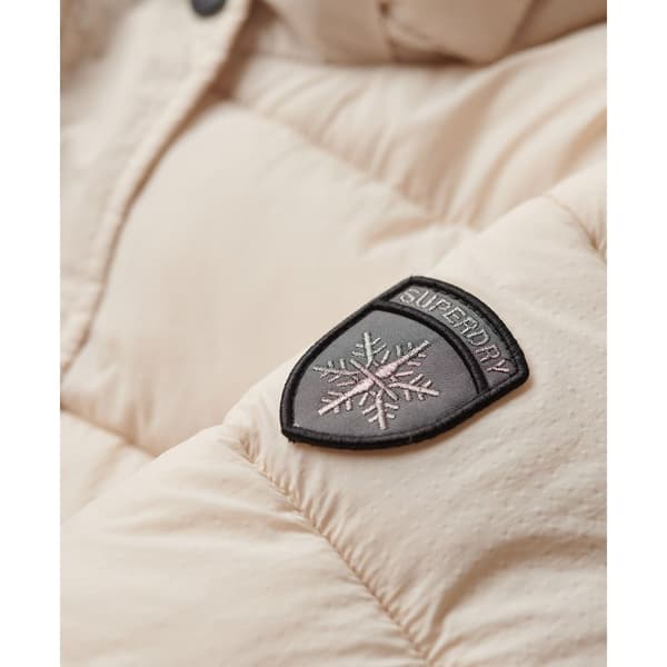 Superdry Faux Fur Puffjacka Beige L Kvinna