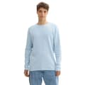 Miniatyrbillede 1 af 6: Tom Tailor Structured Roll Edge Knit Trøje Blå M Mand