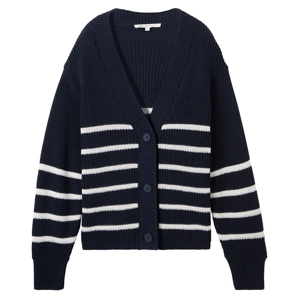 Tom Tailor V Neck Cardigan Sort 2XL Kvinde