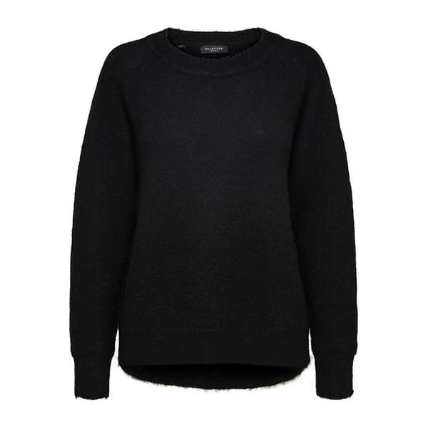 Selected Lulu Neulepaita Musta 2XL Nainen