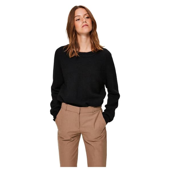 Selected Lulu Neulepaita Musta 2XL Nainen