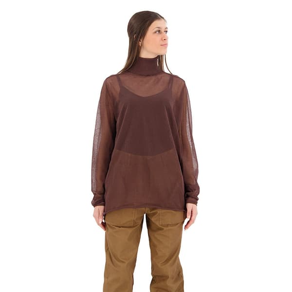 G-star Sheer Loose Tröja Med Hög Krage Brun S Kvinna