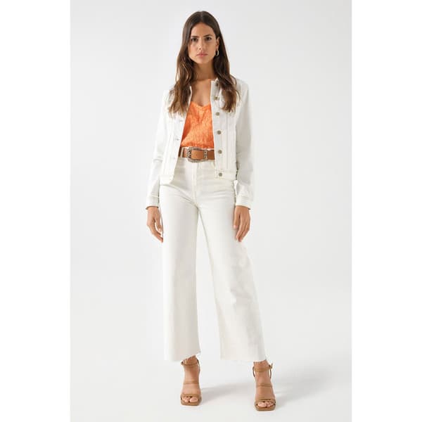 Salsa Jeans 21008629 Jakke Hvid L Kvinde