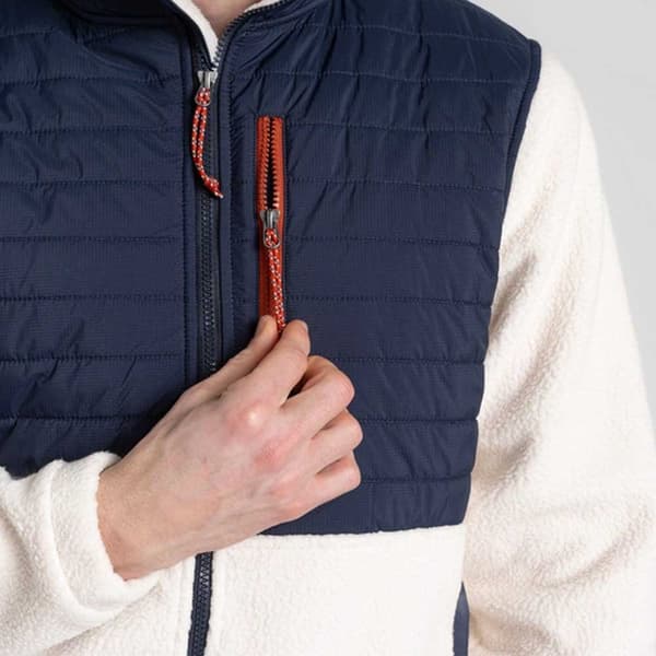 Craghoppers Montadale Hybrid Fleece Beige,Blå S Mand