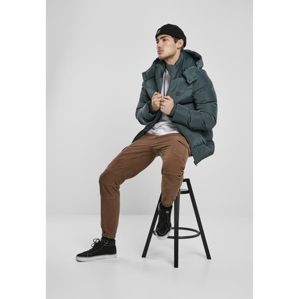 Urban Classics Hooded Puffer Jakke Grøn 2XL Mand
