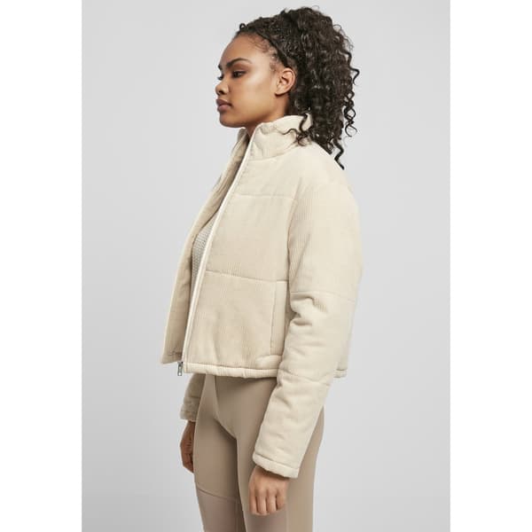 Urban Classics Corduroy Puffer Jakke Hvid XL Kvinde