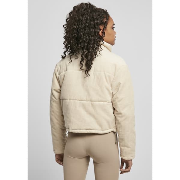Urban Classics Corduroy Puffer Jakke Hvid XL Kvinde