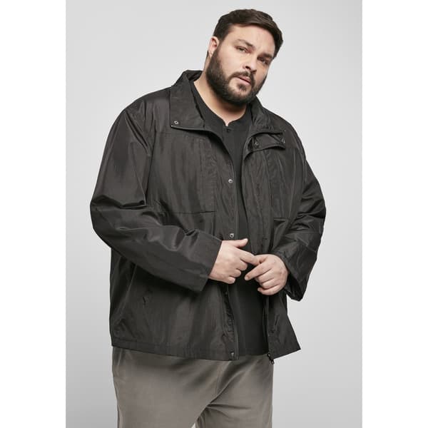 Urban Classics Windbreaker Double Pocket Nylon Crepe Jakke Sort L Mand