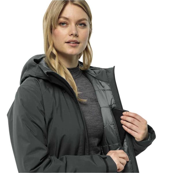 Jack Wolfskin Heidelstein Ins Frakke Grøn XS Kvinde