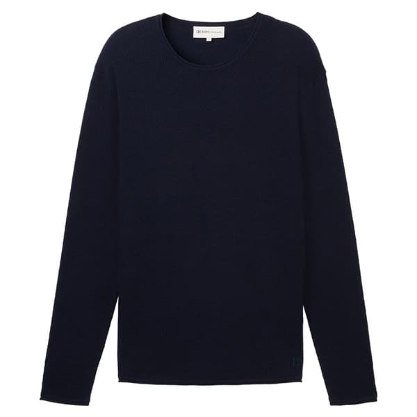 Tom Tailor Structured Roll Edge Knit Trøje Blå 2XL Mand