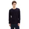 Miniatyrbillede 4 af 6: Tom Tailor Structured Roll Edge Knit Trøje Blå 2XL Mand