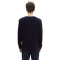 Miniatyrbillede 2 af 6: Tom Tailor Structured Roll Edge Knit Trøje Blå 2XL Mand