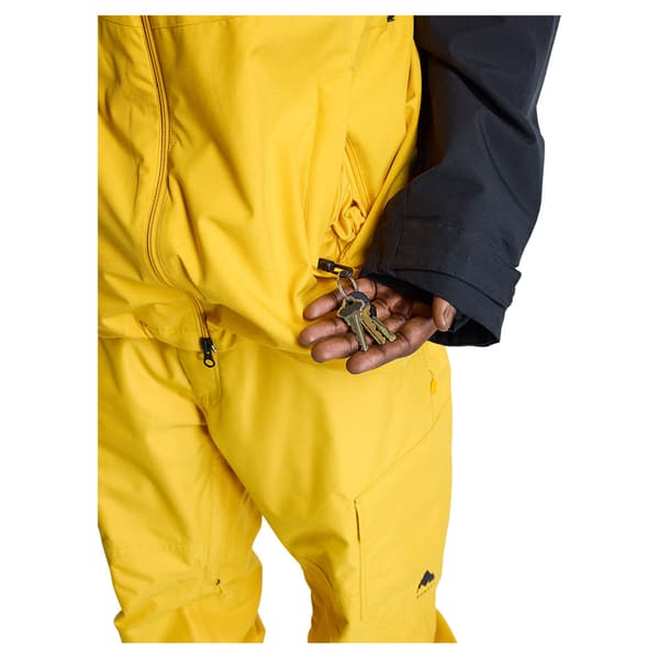 Burton Lodgepole Jacka Gul,Svart XS Man