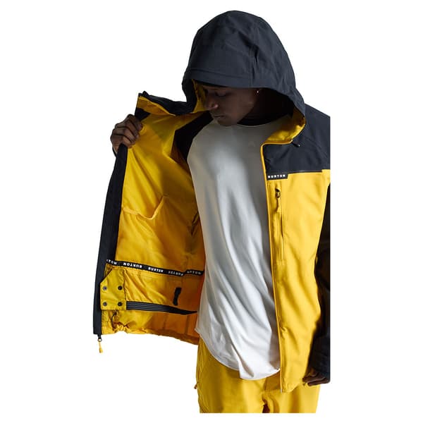 Burton Lodgepole Jacka Gul,Svart XS Man