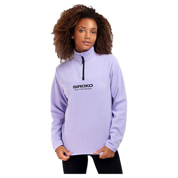 Siroko Aurora Fleece Med Halv Dragkedja Lila XL Kvinna