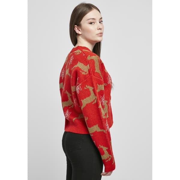 Urban Classics Oversized Christmas Trøje Rød S Kvinde
