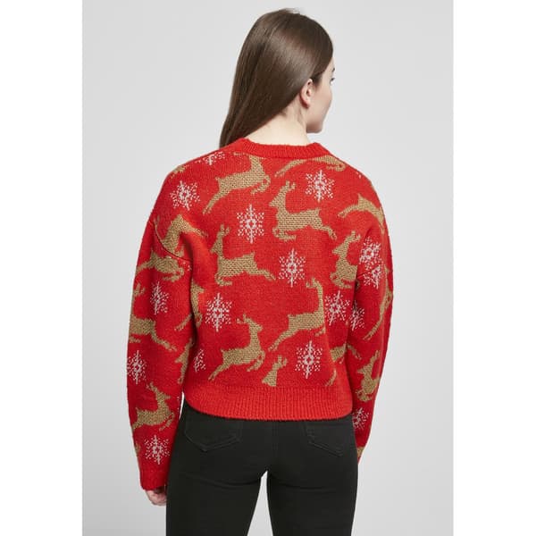 Urban Classics Oversized Christmas Trøje Rød S Kvinde