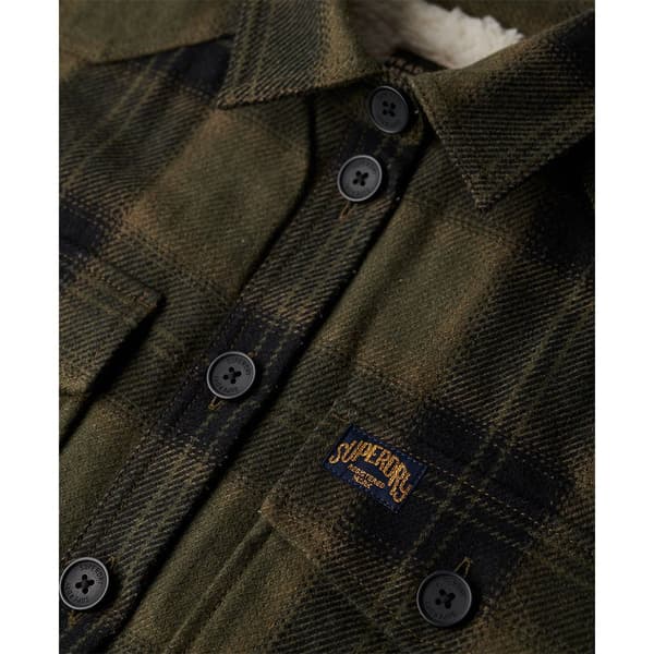 Superdry Borg Check Overtrøje Brun XS Kvinde