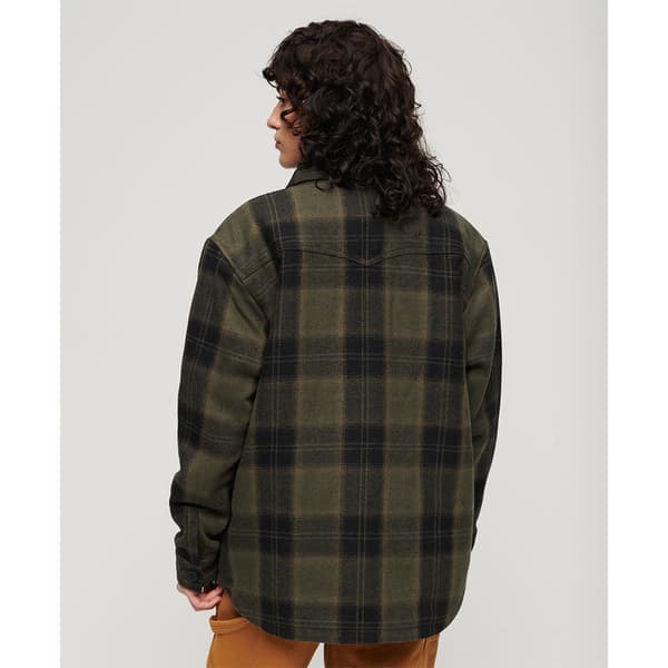 Superdry Borg Check Overtrøje Brun XS Kvinde