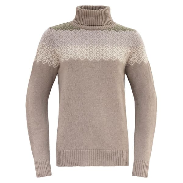 Devold Of Norway Svalbard Wool High Neck Tröja Beige M Kvinna
