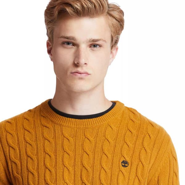 Timberland Phillips Brook Lambswool Cable Crew Regular Neulepaita Oranssi XL Mies