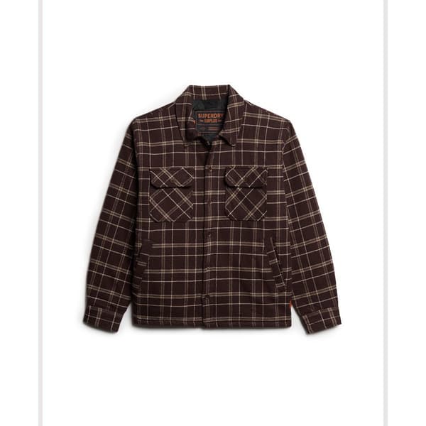 Superdry Surplus Check övertröja Brun L Man