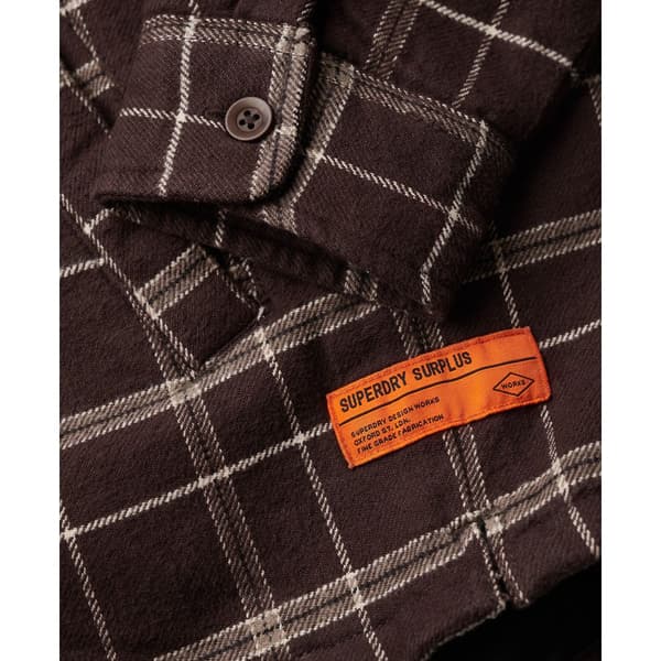 Superdry Surplus Check övertröja Brun L Man