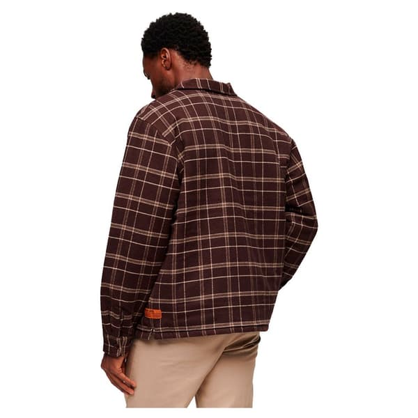 Superdry Surplus Check övertröja Brun L Man