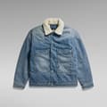 Miniatyrbillede 3 af 6: G-star Utility Flap Pocket Sherpa Denimjakke Blå M Mand