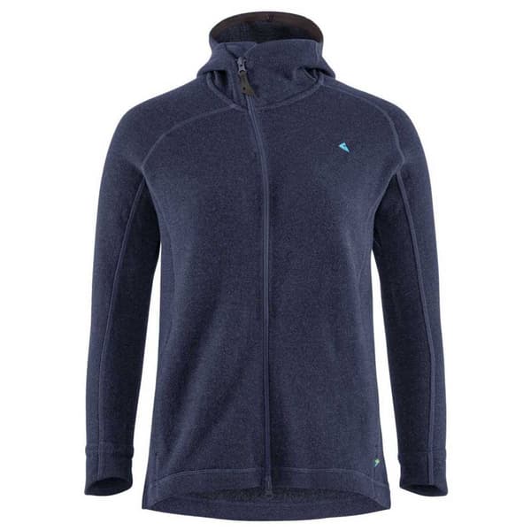 KlÄttermusen Balder Hoodie Fleecejakke Med Fuld Lynlås Blå M Kvinde
