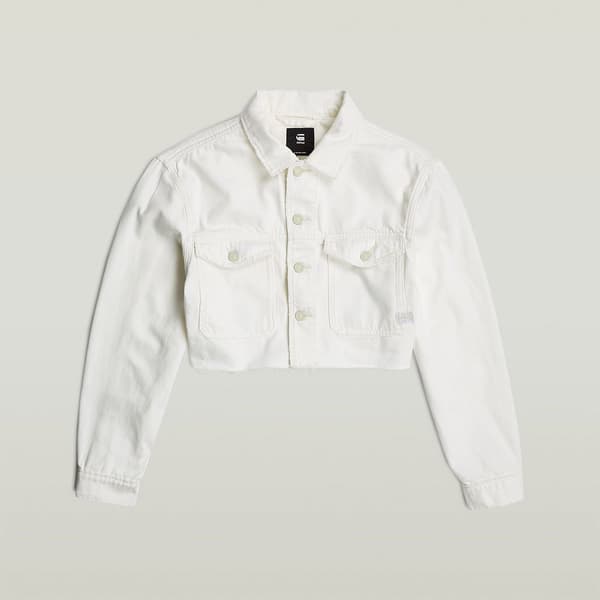 G-star Cropped Wander Destroyed Jacka Beige S Kvinna