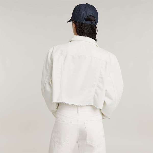 G-star Cropped Wander Destroyed Jacka Beige S Kvinna