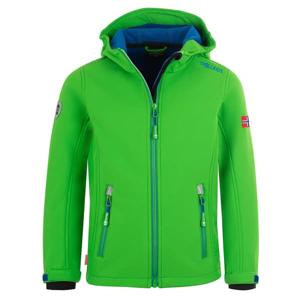 Trollkids Trollfjord Softshelljakke Grøn 98 cm Dreng