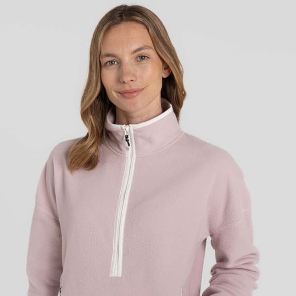 Craghoppers Co2 Renu Fleecejakke Med Halv Lynlås Rosa 36 Kvinde