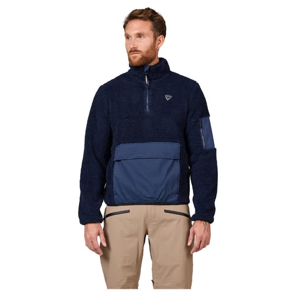 Rossignol Anorak Fleece Med Halv Dragkedja Blå XS Man
