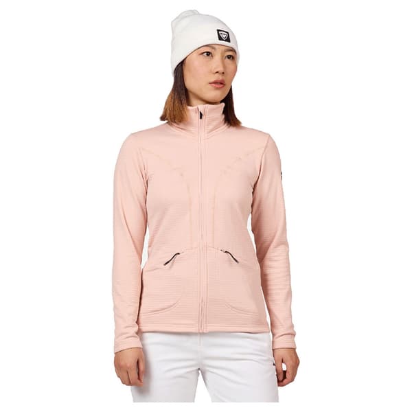 Rossignol Blackside Fleecejacka Med Dragkedja Rosa L Kvinna