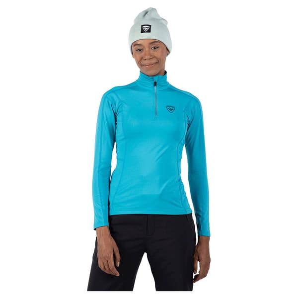 Rossignol Classique Fleece Med Halv Dragkedja Blå L Kvinna
