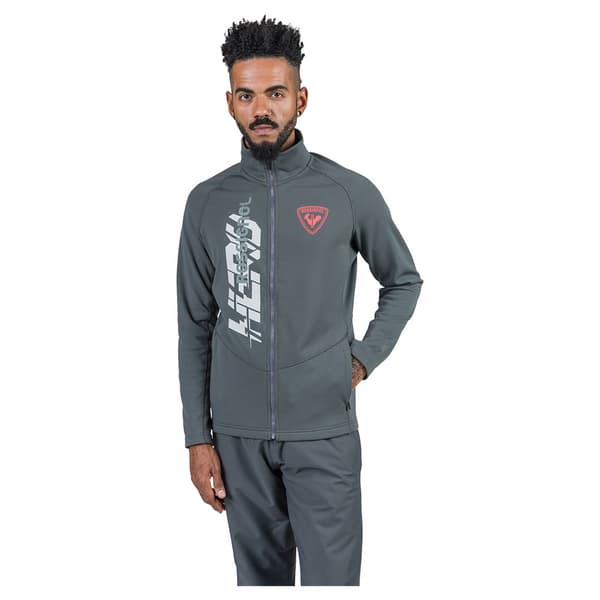 Rossignol New Hero Classique Clim Fleecejacka Med Dragkedja Grå M Man