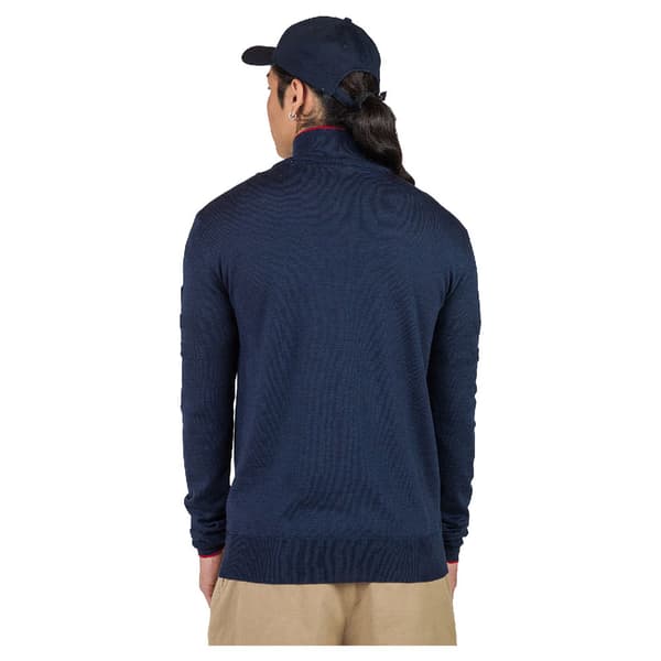 Rossignol New Stripe Knit Halv Lynlås Sweater Blå L Mand