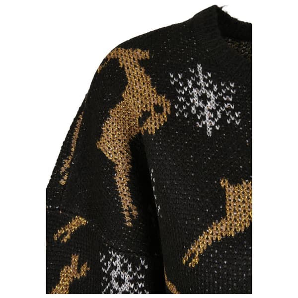 Urban Classics Oversized Christmas Trøje Sort L Kvinde