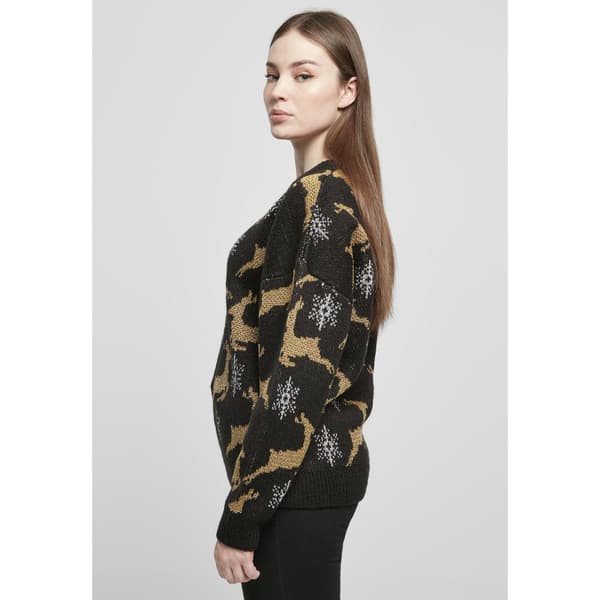 Urban Classics Oversized Christmas Trøje Sort L Kvinde