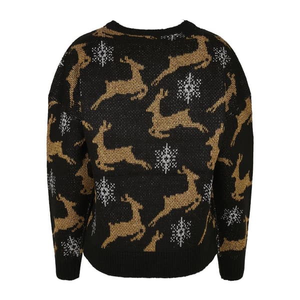 Urban Classics Oversized Christmas Trøje Sort L Kvinde