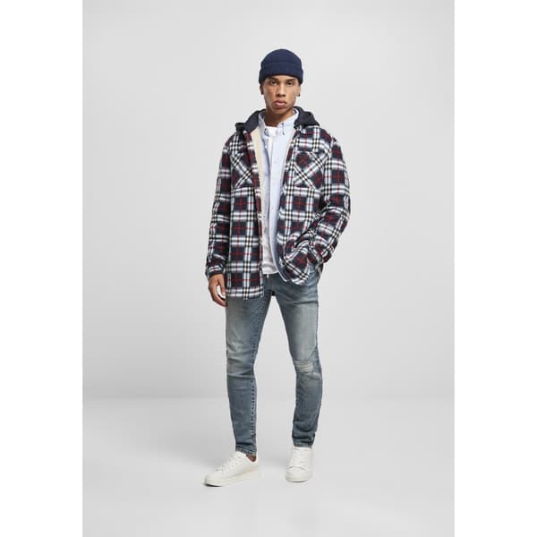 Urban Classics Fleece With Hood Jakke Blå S Mand