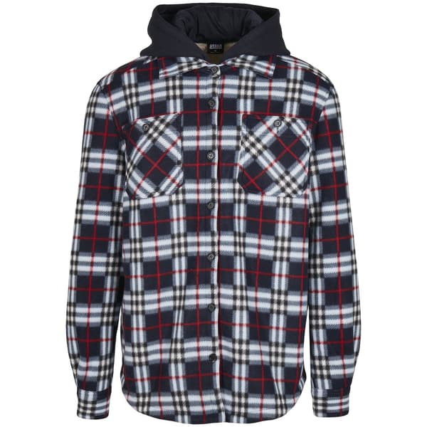 Urban Classics Fleece With Hood Jakke Blå S Mand