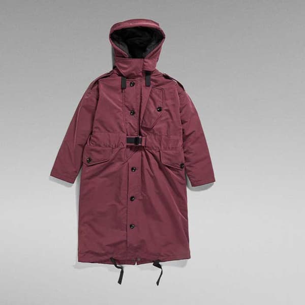 G-star Long Parka Lila S Kvinna