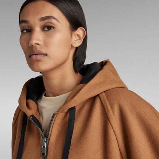 G-star Wool Jakke Brun S Kvinde