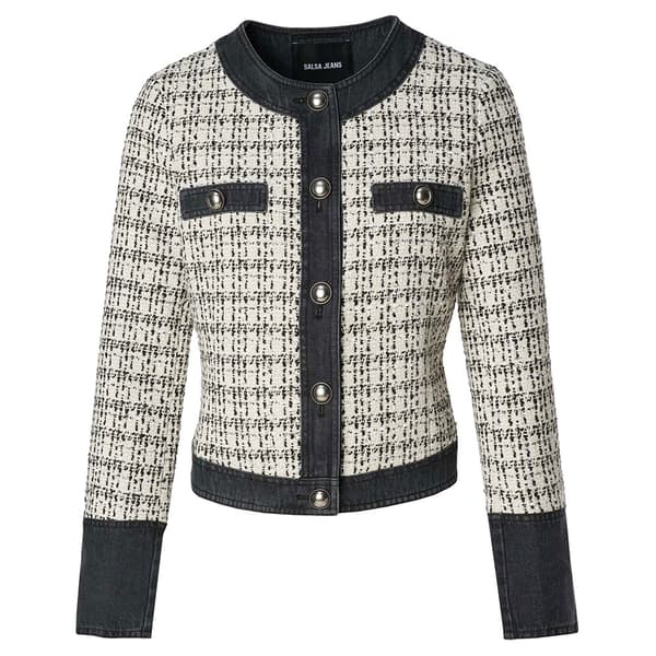 Salsa Jeans Tweed Jakke Grå S Kvinde